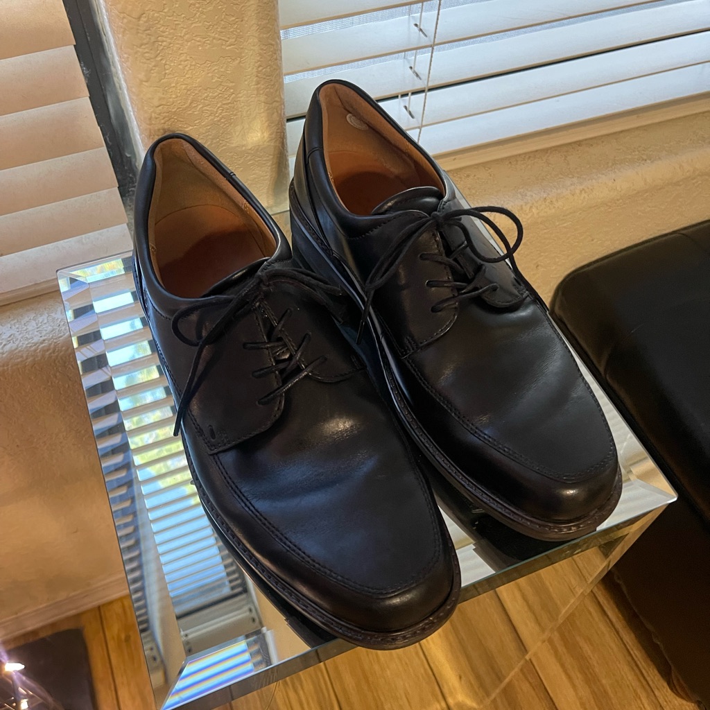 Ecco Brand Mens Leather Oxford Size 45 Or Size 12